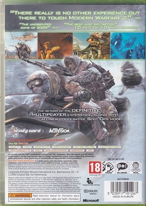 Call of Duty Modern Warfare 2 - Classics - XBOX 360